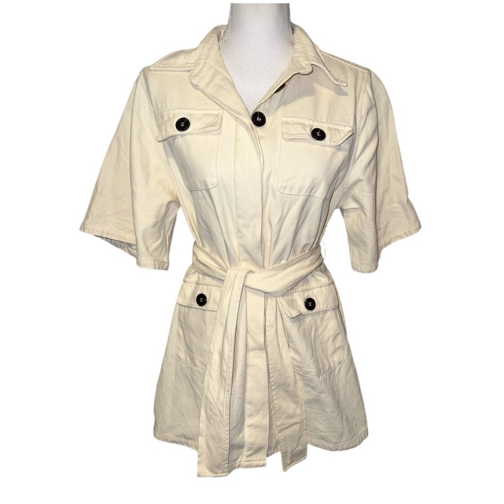Showpo cream utility style belted mini dress - Picture 3 of 12